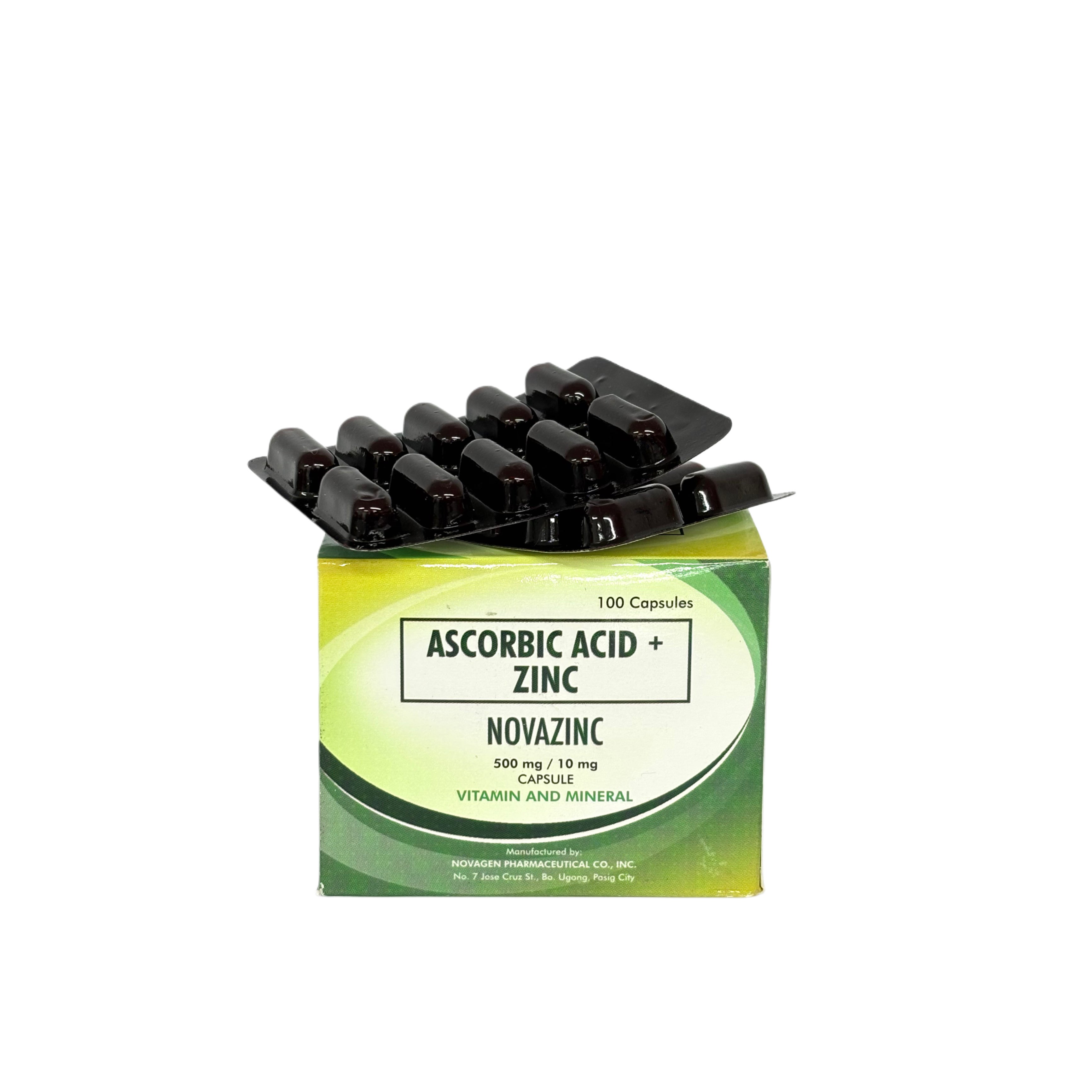 Ascorbic Acid + Zinc Zulfate 500/10mg (Novazinc)