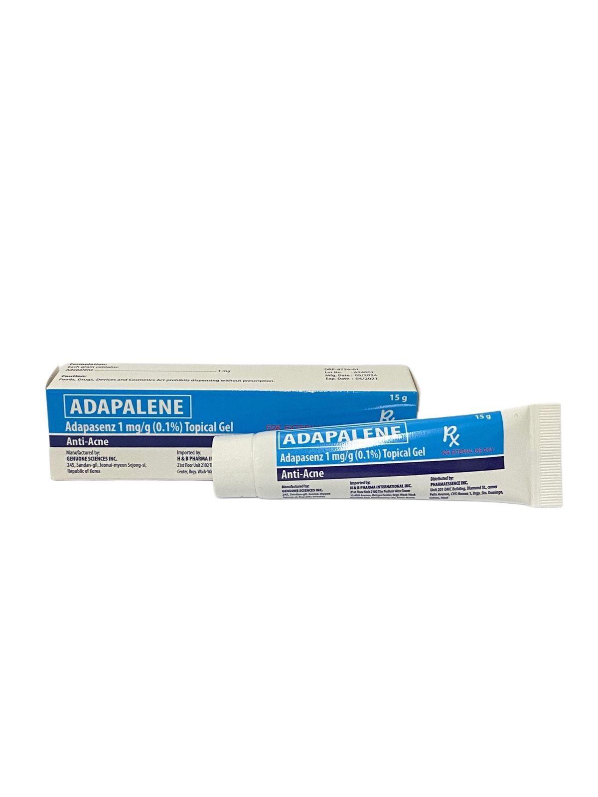 Adapalene	Adapasenz	1mg