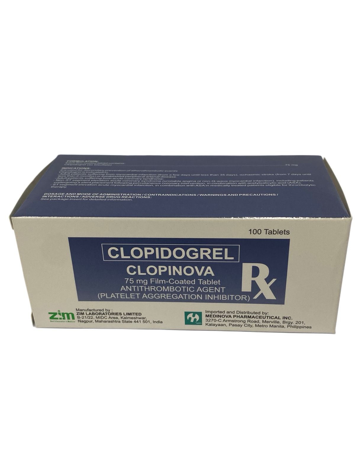 Clopidogrel 75mg (Clopinova)