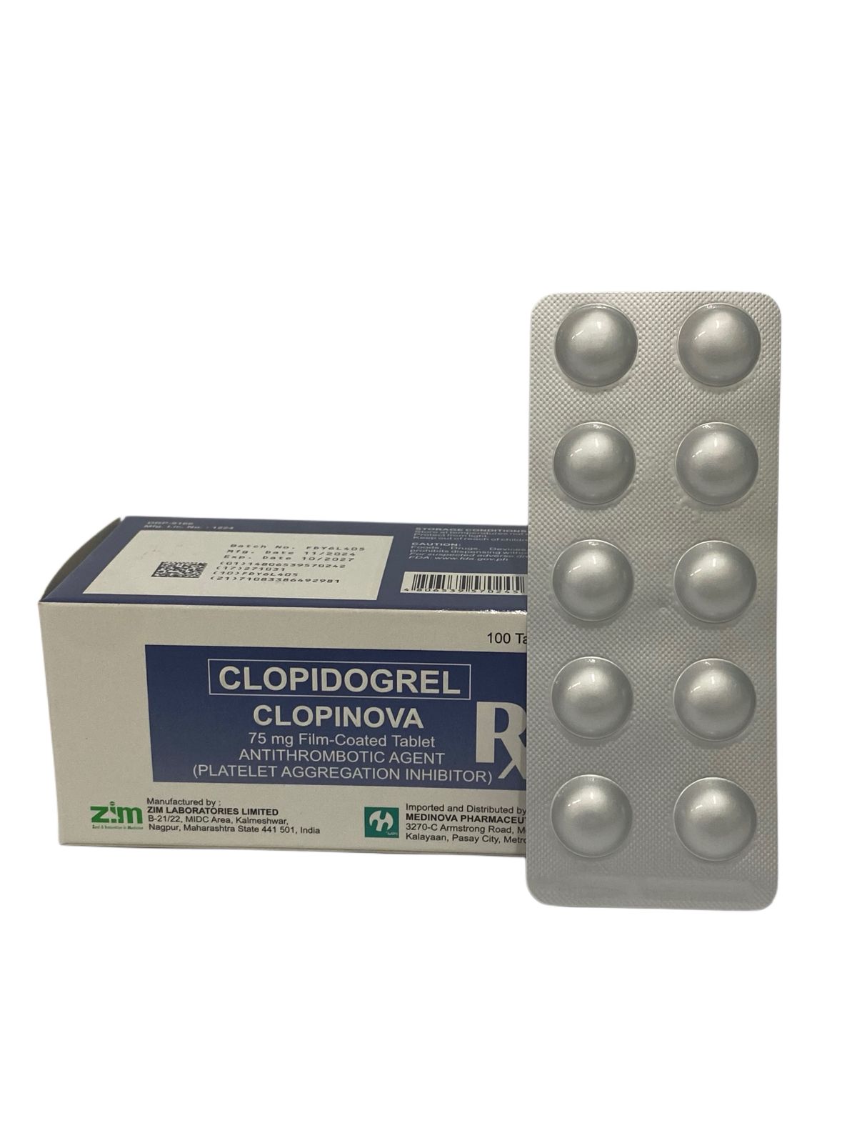 Clopidogrel 75mg (Clopinova)