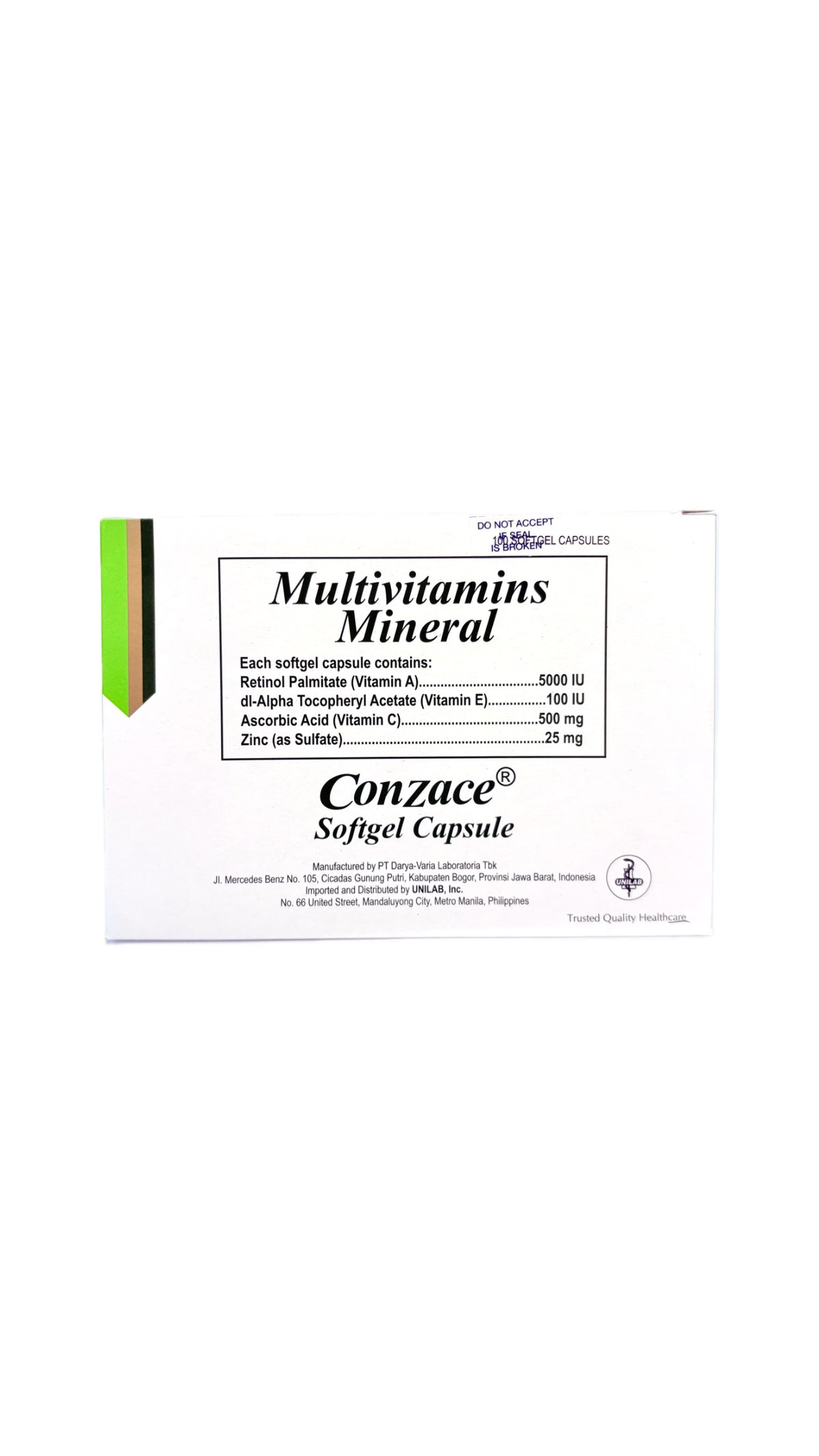 Multivitamins + Minerals CONZACE CAP 100