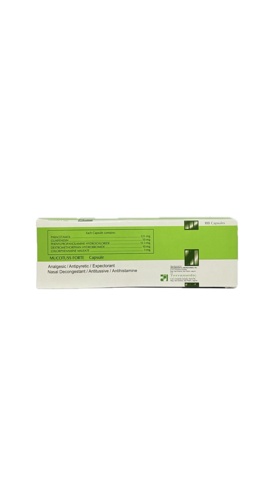 Para + Guai + Phenyl + Dextro + Chlorphen (Mucotuss Forte)
