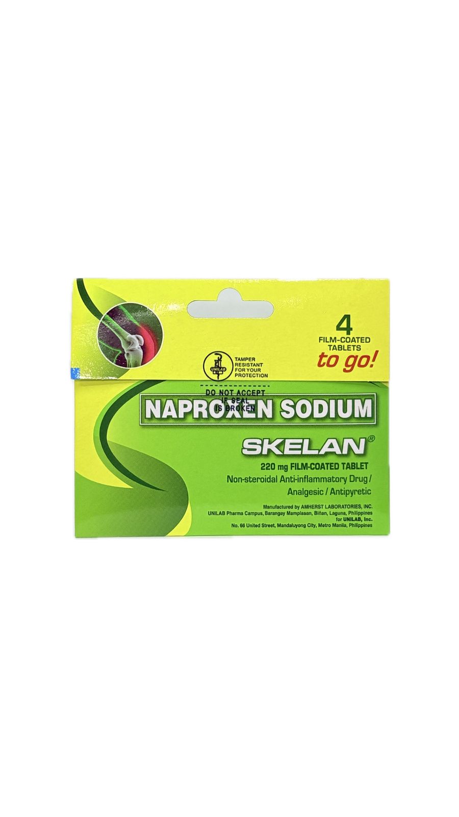 Naproxen Sodium 220mg 4tabs/pack (SKELAN)