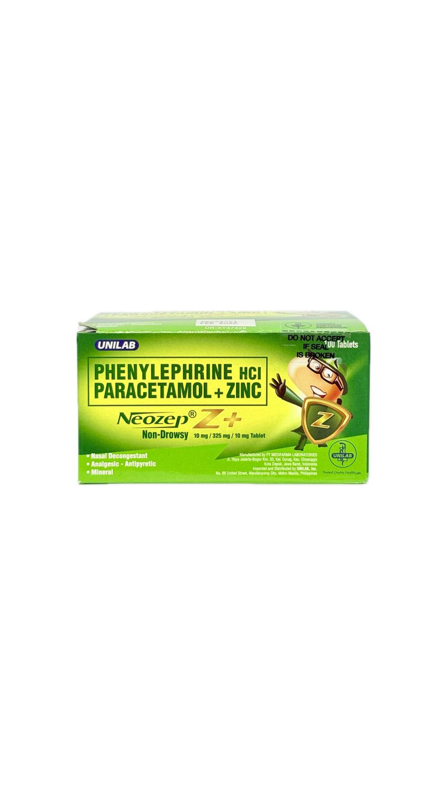 Phenyl + Para + Zinc tablet (NEOZEP Z+ Non-Drowsy)