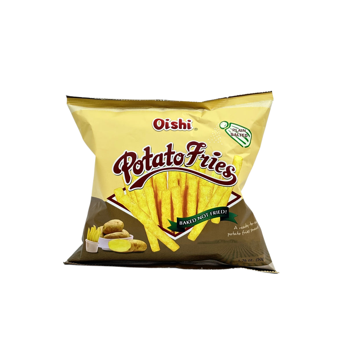 Oishi Potato Fries Plain Salted (Yellow) 50 g