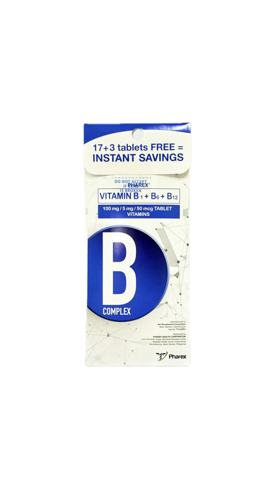 Pharex B-COMPLEX (17+3) TAB  Vitamin B Complex