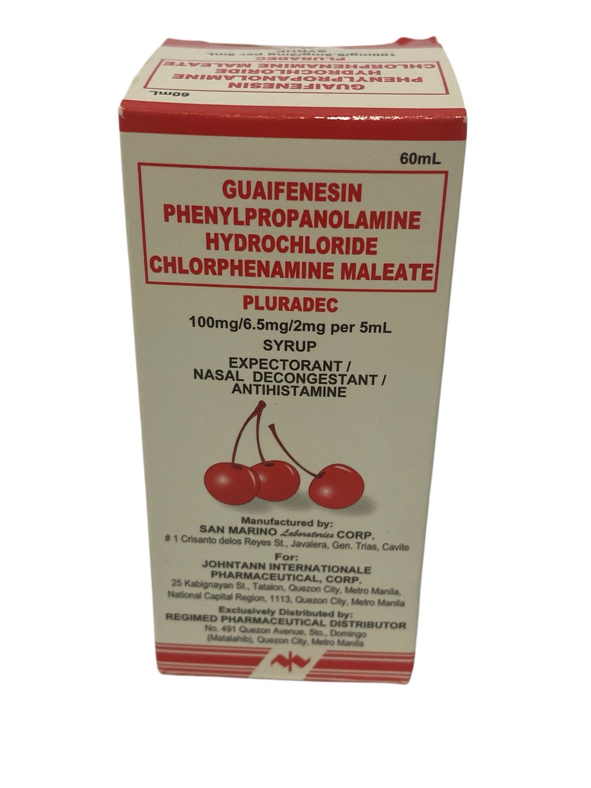GUAI+CPM+PPA Pluradec Guaifenesin + Chlorphen + Phenyl 60ml (Pluradec)