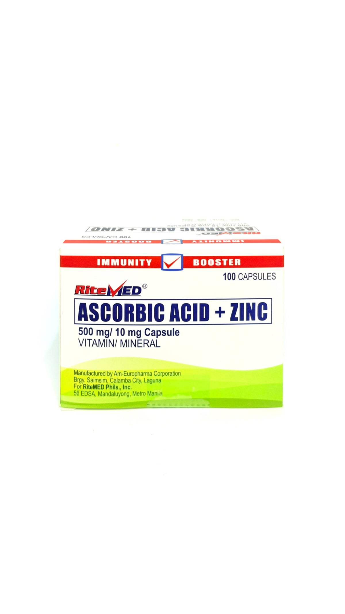 RiteMed ASCORBIC+ZINC 500mg, 10mg