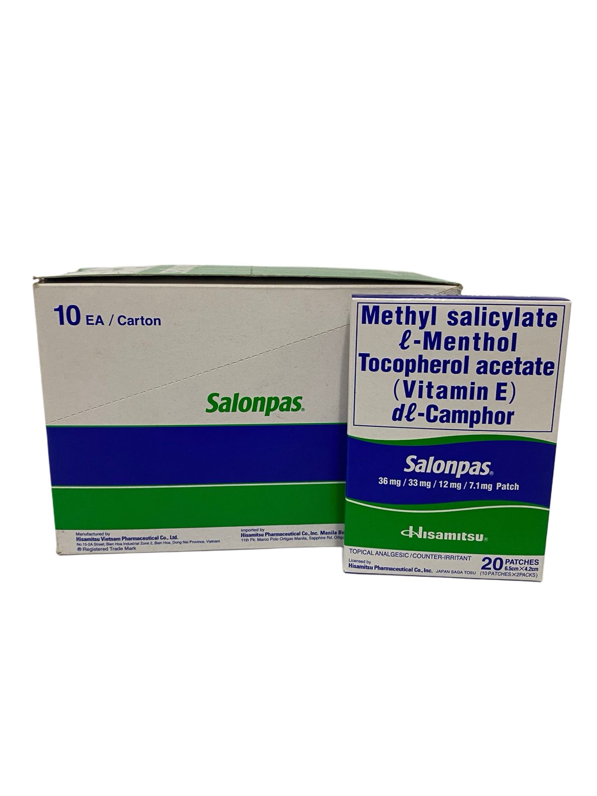Methyl salicylate + Tocopherol Acetate (Salonpas)