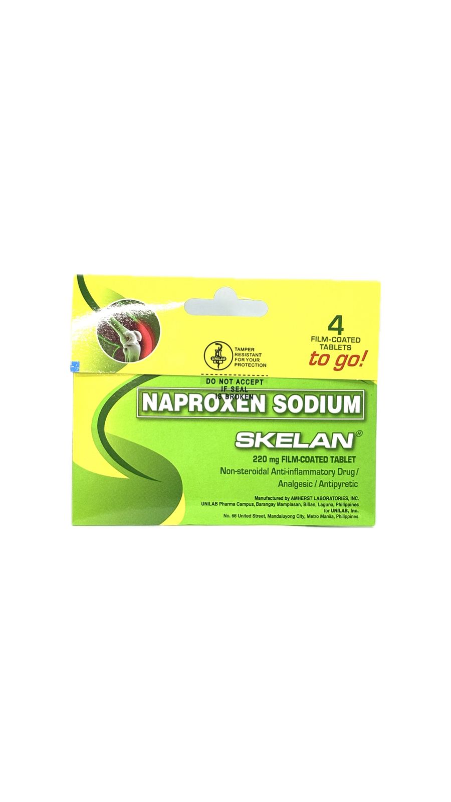Naproxen Sodium SKELAN 220MG CPL 4 pcs