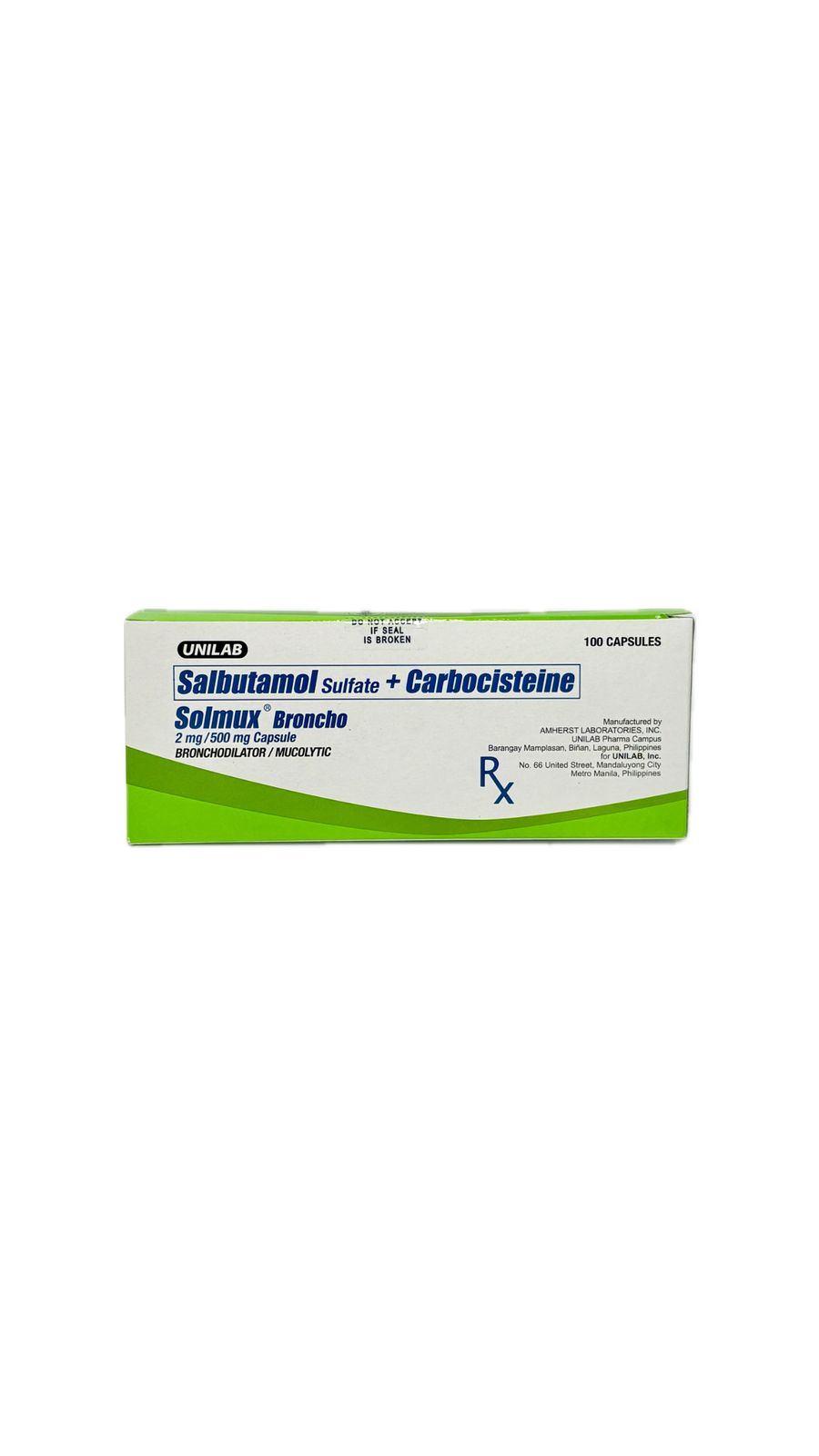 Carbocisteine SOLMUX 500MG CAP 100