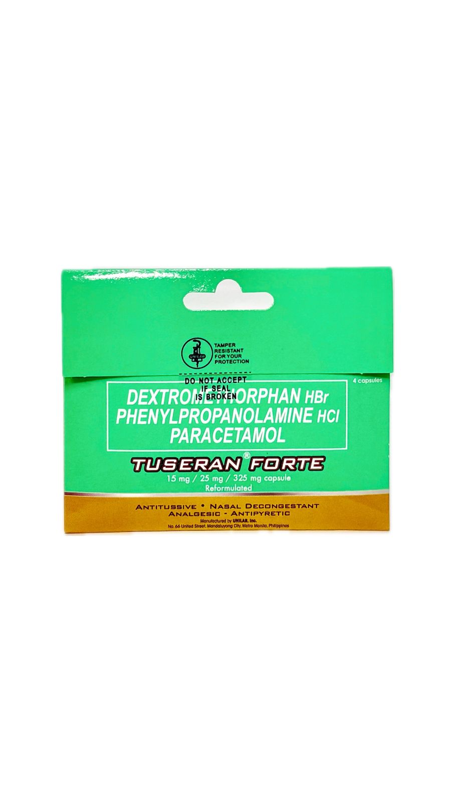 Dextro + Phenyl + Para TUSERAN PPA CAP 4 pcs