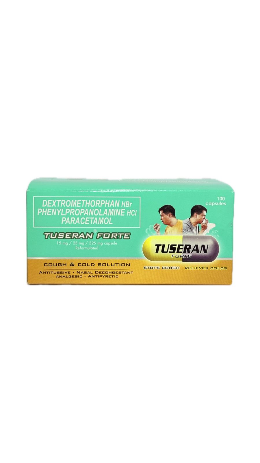Dextro + Phenyl + Para TUSERAN FORTE CAP 100